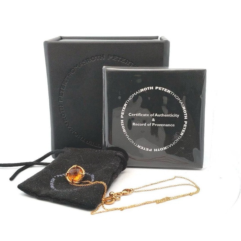 Designer Peter Thomas Roth 18k Citrine Necklace